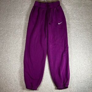 Women's Nike magenta purple jogger cuffed cotton sweatpants Size S